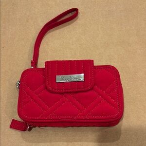 Vera Bradley Red Quilted Mini Wristlet